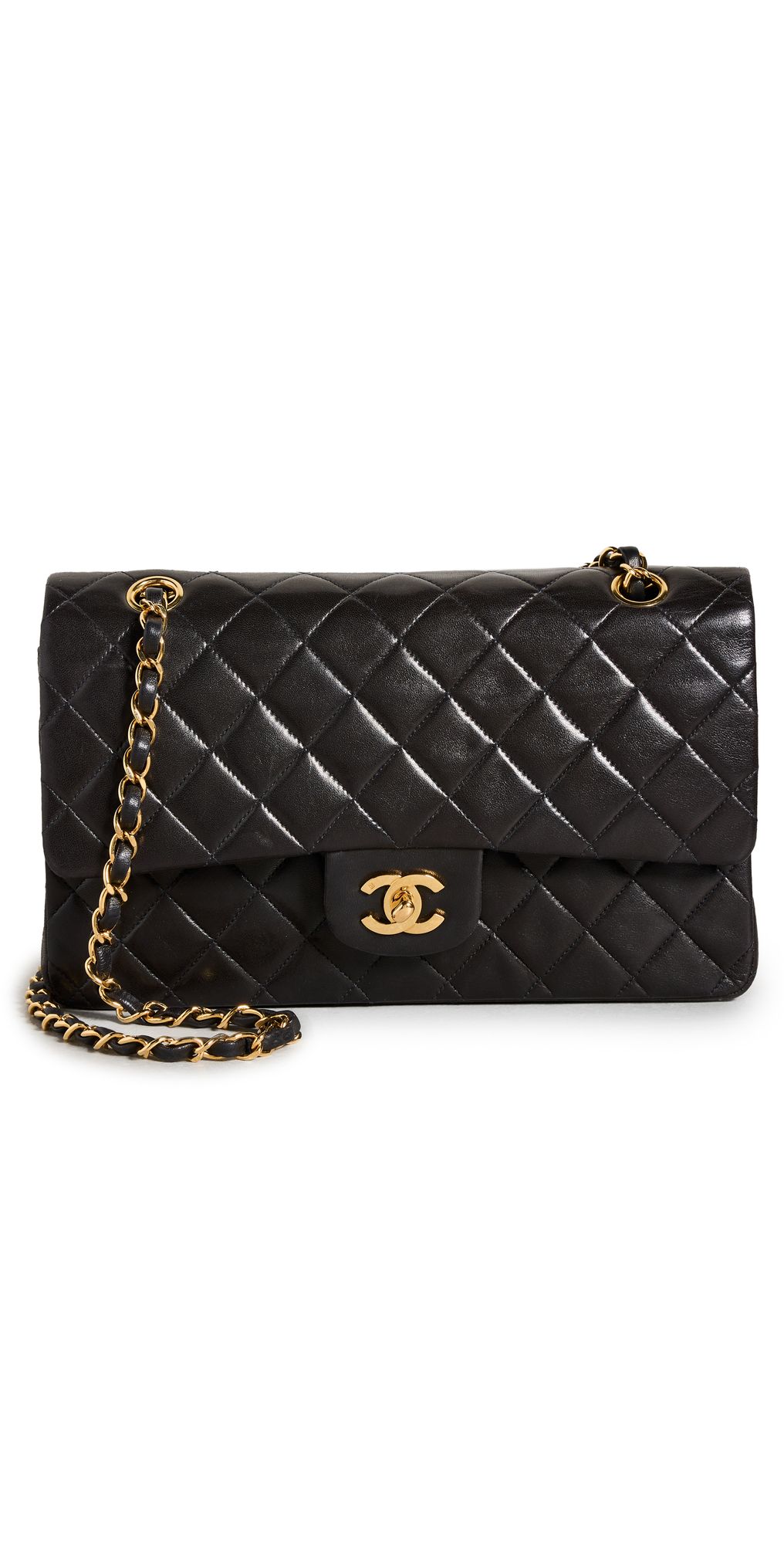What Goes Around Comes Around Chanel Black Lambskin Flap Bag | Shopbop