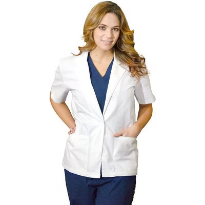 Medgear 28" White Lab Coat, Short Sleeves White L | Target