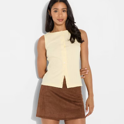 Women's High-Rise Suede A-Line Skort - Wild Fable™ Brown XL | Target