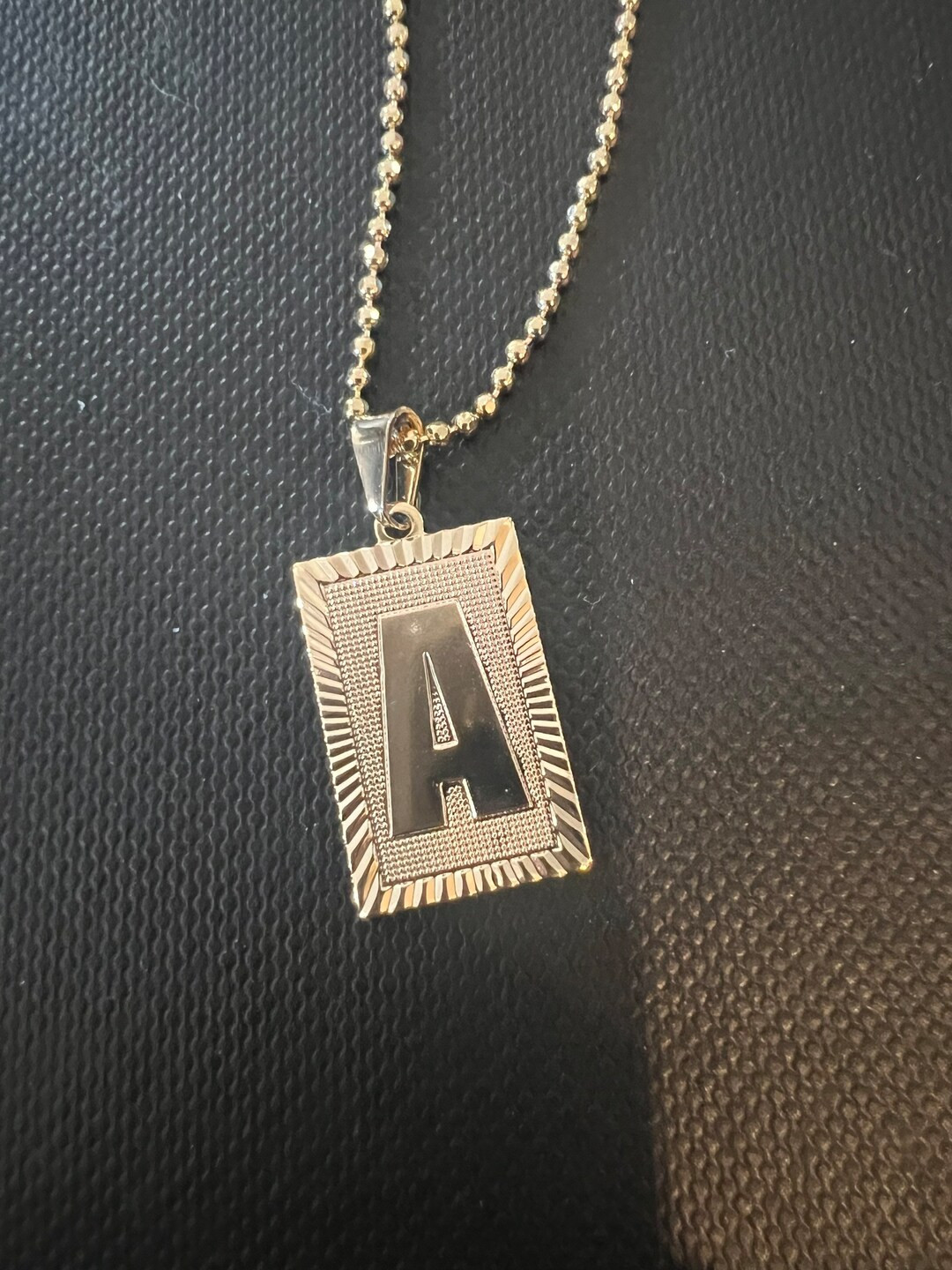 Letter gold chain. | Etsy (US)