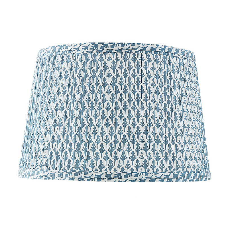 Leighton Pleated Lamp Shade - Cornflower, 10 1/2"H X 16" Diameter w/13" Top Diameter - Ballard Designs | Ballard Designs, Inc.