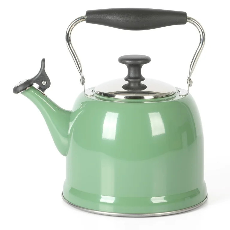 Martha Stewart Induction Stovetop Kettle with Lid, Stainless Steel, Sage | Walmart (US)