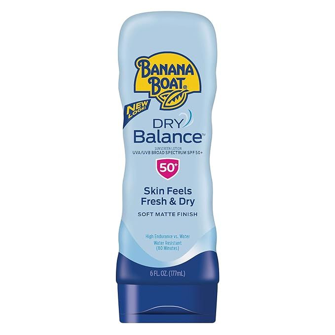 Banana Boat Sunscreen Dry Balance Broad Spectrum Sunscreen Lotion, SPF 50+ - 6 Ounce | Amazon (US)