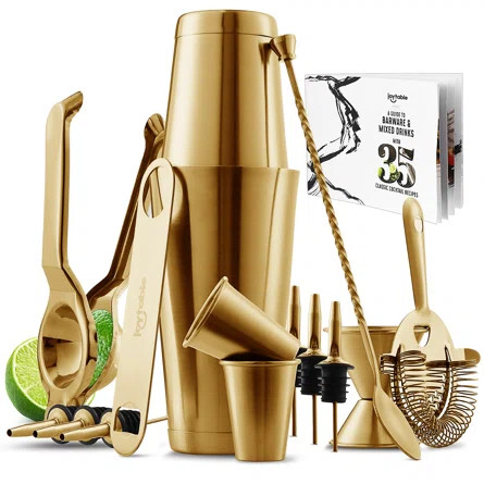 Joytable Joytable Stainless Steel Cocktail Shaker Bar Set | Wayfair | Wayfair North America