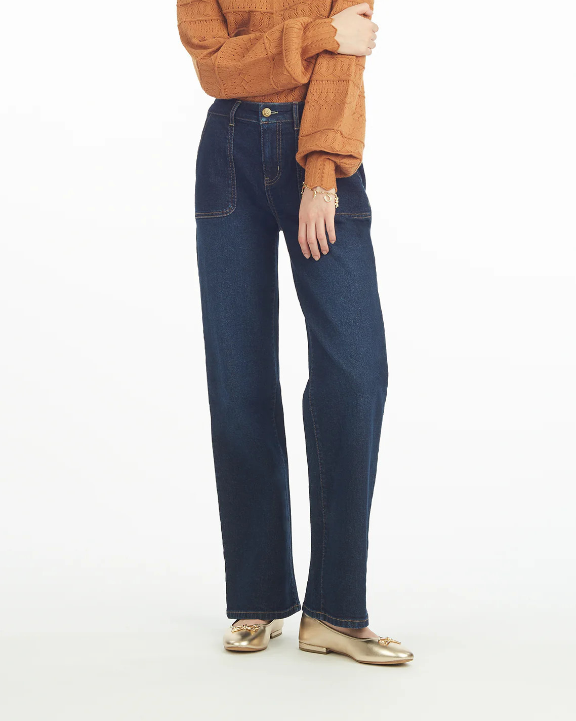Wide Leg Denim in Dark Wash | Draper James (US)