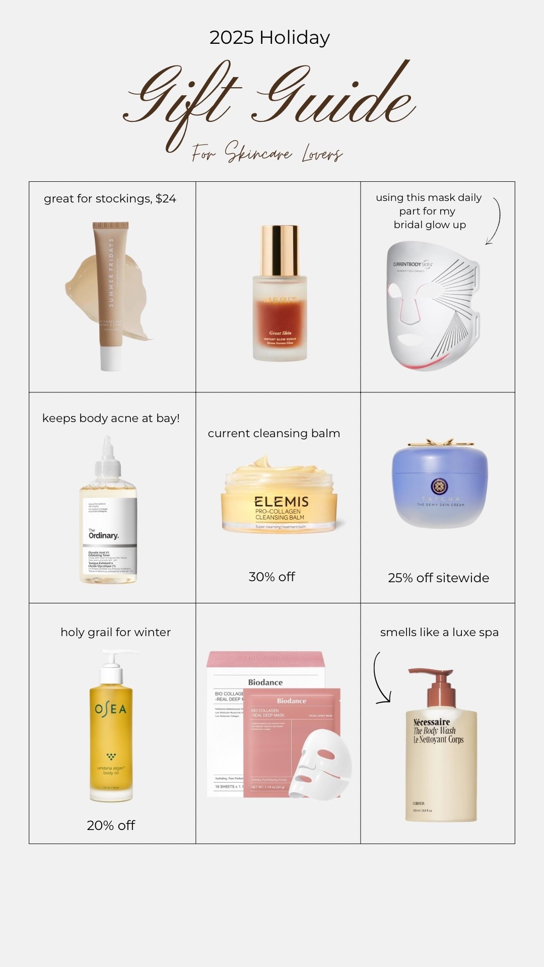 My skincare faves for Black Friday shopping! 