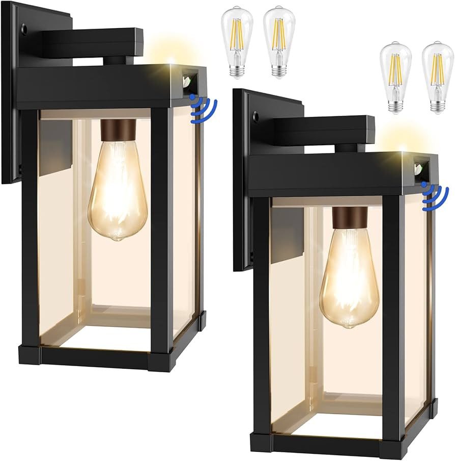 Solar Wall Lights Outdoor, Solar Wall Sconce with 3 Lighting Modes & Motion Sensor, Waterproof So... | Amazon (US)