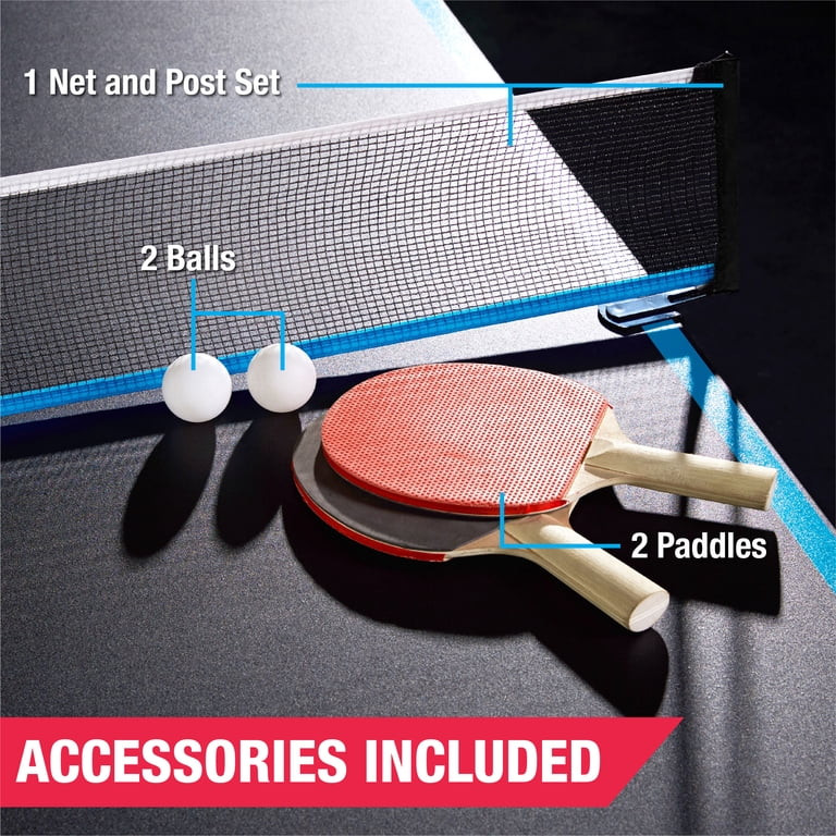 Official Size Table Tennis Table, 15mm, 4 Piece, Pong Table, Blue/Black, by MD Sports - Walmart.c... | Walmart (US)