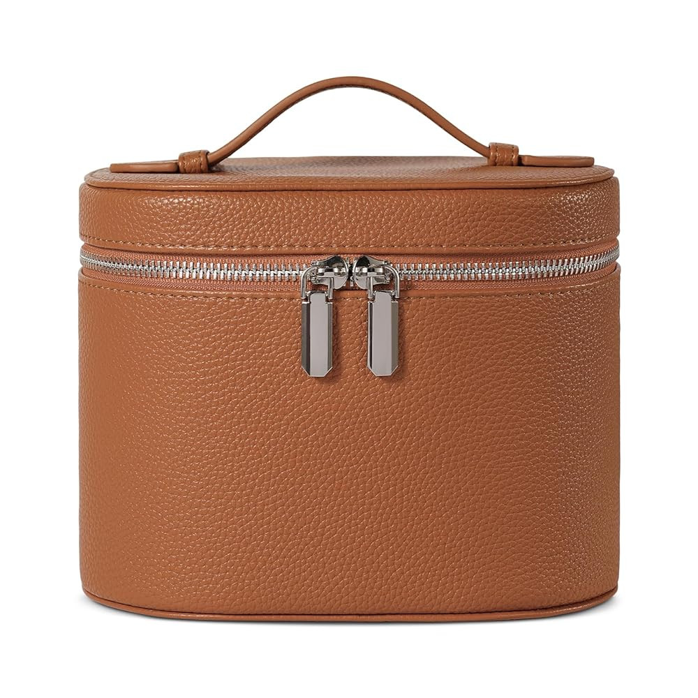 Makeup Bag, Travel Make up Case with Compartments and Handle, Portable Cosmetic Organizer Bags,To... | Amazon (US)