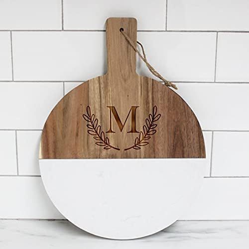 Cheese Board, Personalized Round Wood Marble Cutting Board, Housewarming, Bridal Shower Gift (Round  | Amazon (US)