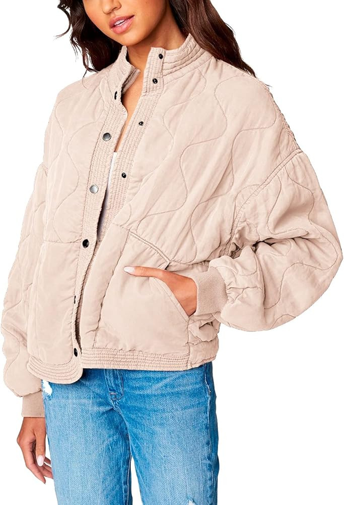 [BLANKNYC] Womens Luxury Clothing Tencel Drop Shoulder Quilted Jacket | Amazon (US)