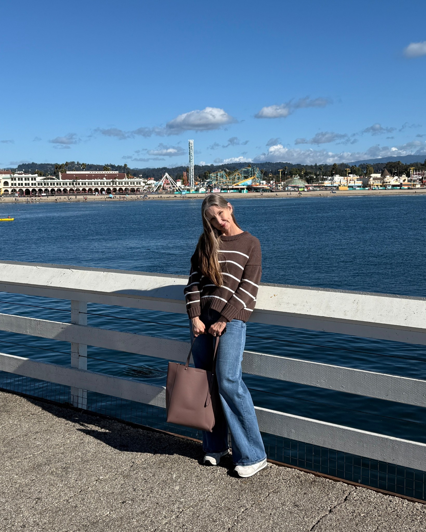 Fall casual … #casualootd #fallday #weekendootd #stripedsweater #stretchjeans #comfortablesneakers 

#LTKMidsize #LTKOver40 #LTKShoeCrush