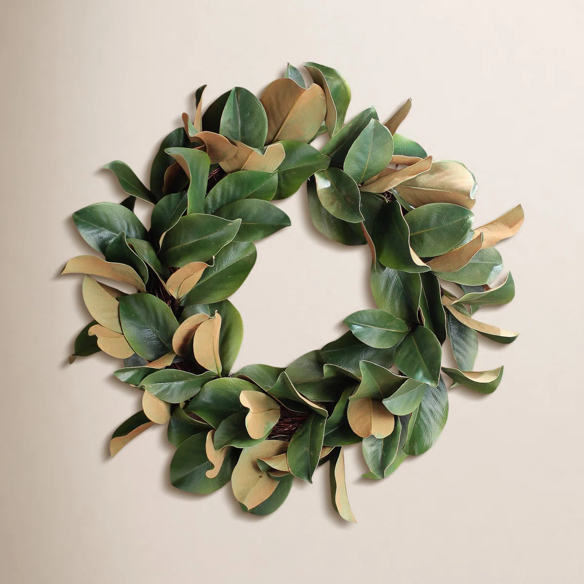 Handcrafted Faux Magnolia Silk 24'' Wreath | Wayfair North America