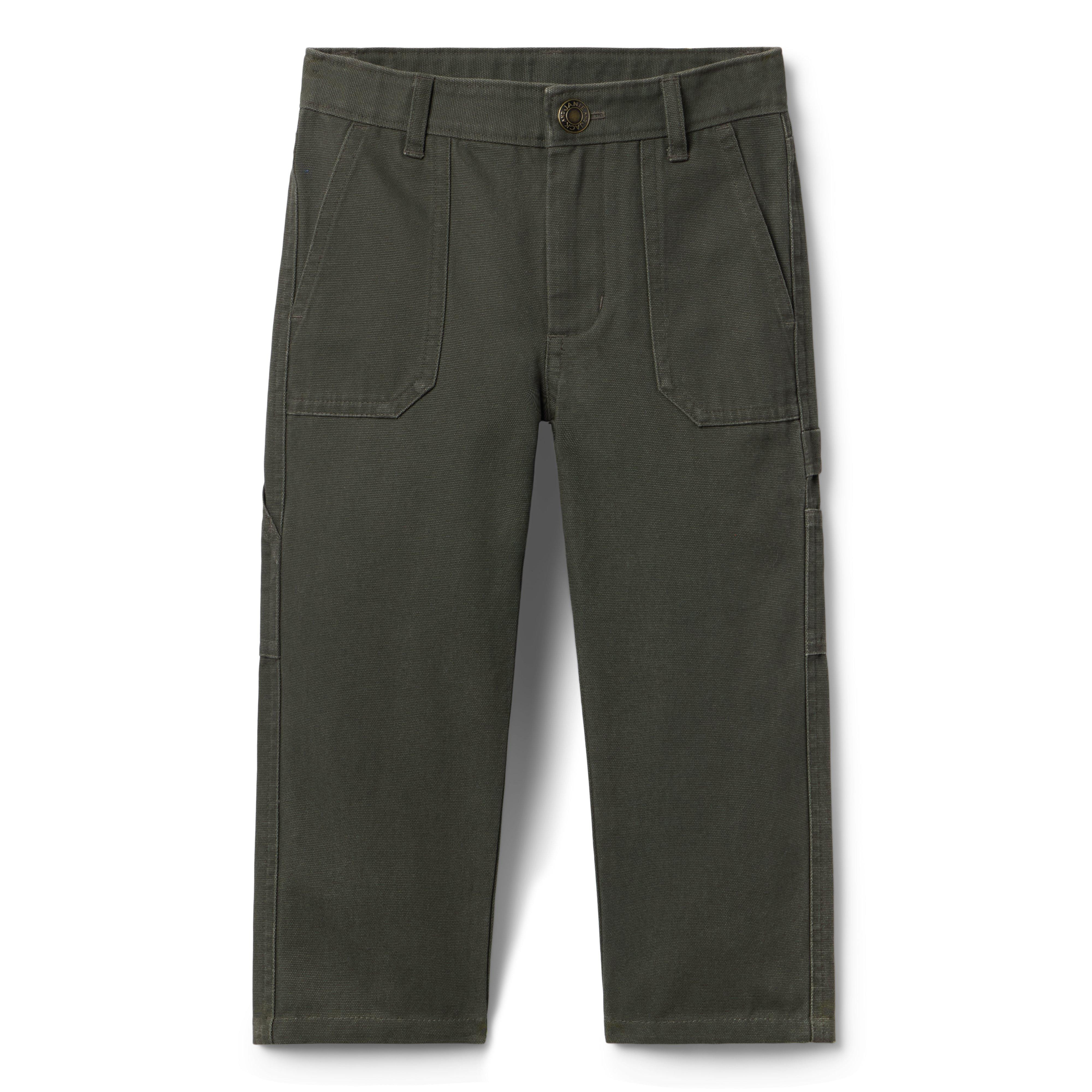 Janie and Jack | The Carpenter Pant - Green / 7 | Janie and Jack