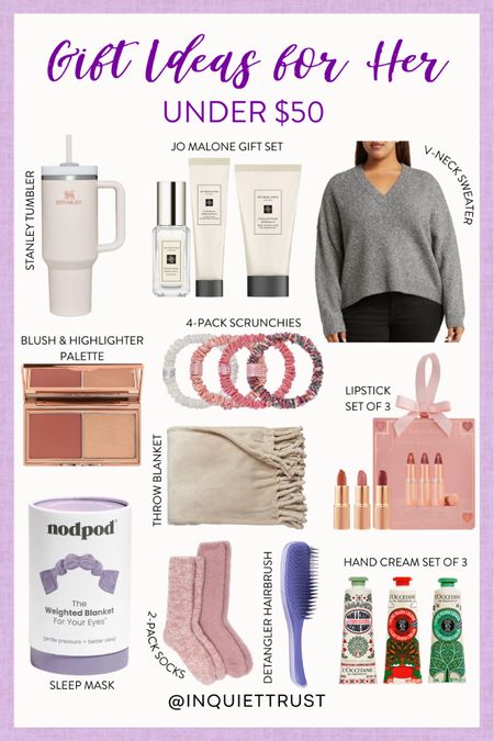Make your wife, girlfriend, sister, mom, or MIL feel special with these holiday gifts for under $50! #giftideasforher #christmasgifts #stockingstuffer #beautyaccessories

#LTKstyletip #LTKfindsunder50 #LTKGiftGuide