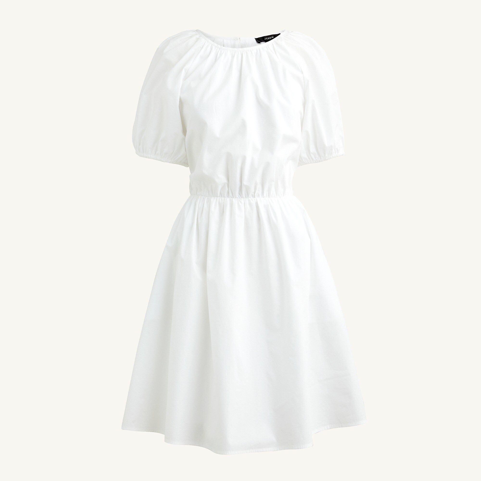 Tie-back cotton-poplin mini dress | J.Crew US