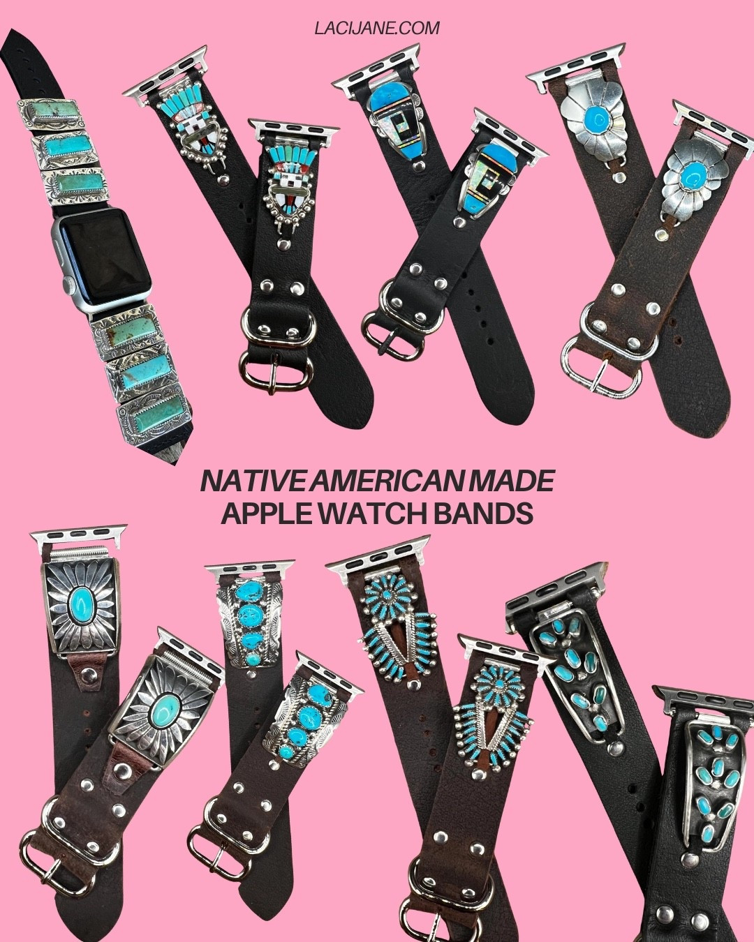 Native American made real turquoise and leather Apple Watch bands ⌚️ 

#LTKootd #LTKGiftGuide #LTKmomlife