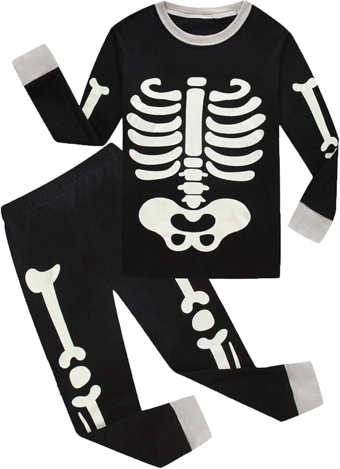 Cotton Long Sleeve Boys Halloween Pajamas Toddler Boys Holiday Pjs | Amazon (US)