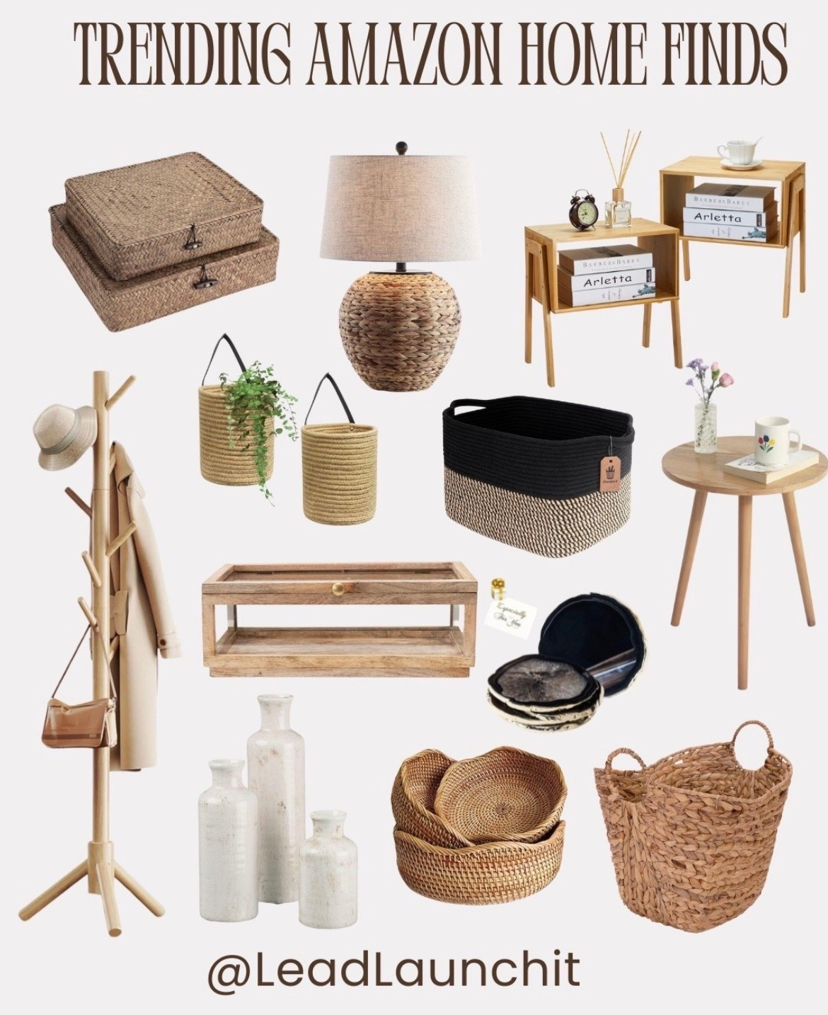 ✨ Trending Amazon Home Finds ✨
Give your space that cozy, natural, and timeless feel with these Amazon favorites 🤎 Every piece adds warmth, texture, and style — from woven baskets to modern lamps and tables you’ll love.

🛋️ Everything you see here is linked in my LTK + Amazon Storefront so you can shop and style your home with ease!

#amazonhome #homedecorfinds #amazonfavorites #ltkhome #neutraldecor