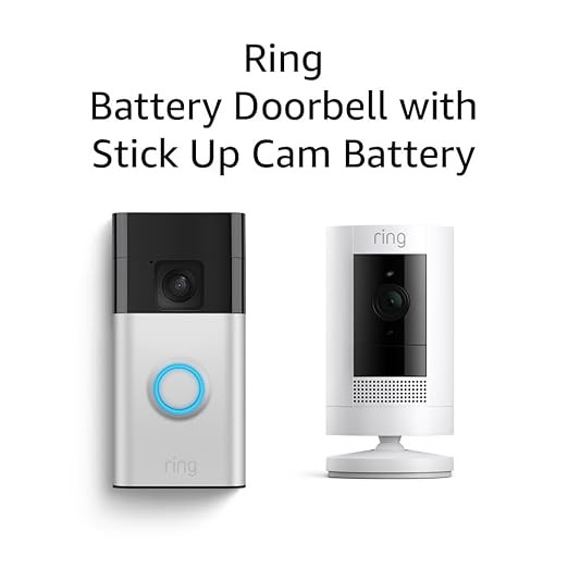 Ring Battery Doorbell with Ring Stick Up Cam Battery (White) | Amazon (US)