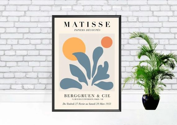 Matisse Papiers Découpés, Matisse Inspired Exhibition Poster, Papiers Découpés - Gift Idea - ... | Etsy ROW
