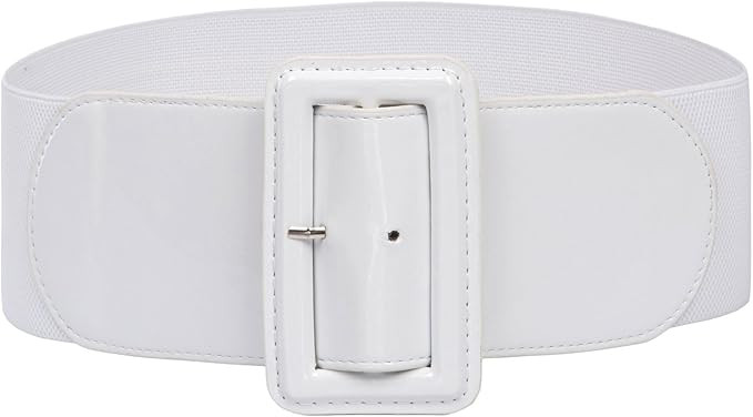 GRACE KARIN Women's Stretchy Belt 1950s 3 Inch Wide Elastic Belts | Amazon (US)