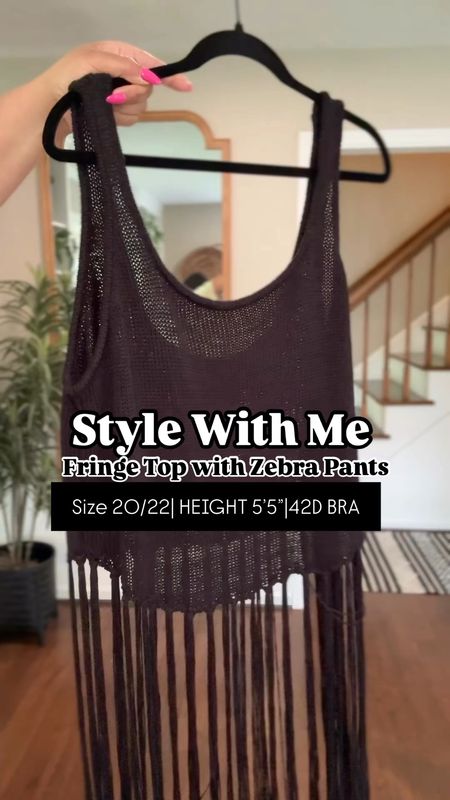 Style with Me! Fringe Top with Zebra pants! 

Wearing a 22/24 in top, XL in pants! 

#LTKStyleTip #LTKPlusSize #LTKFindsUnder50