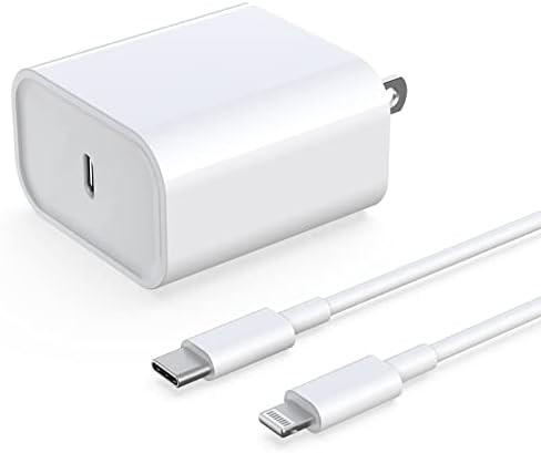 [Apple MFi Certified] iPhone Fast Charger, 20W USB C Power Delivery Wall Charger Plug with 6ft Ty... | Amazon (US)