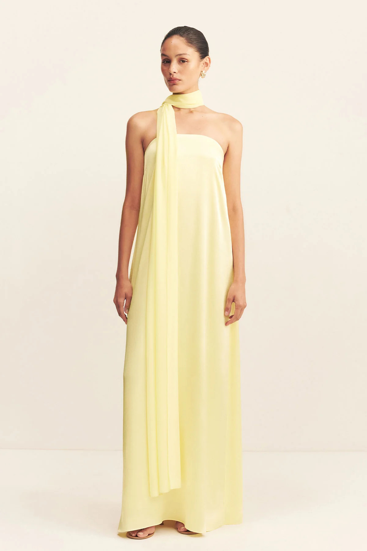 La Lune Strapless Column Maxi Dress | Lemon | Dresses | Shona Joy | Shona Joy