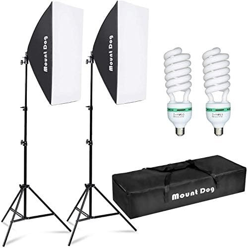 MOUNTDOG Softbox Lighting Kit Photography Studio Light 2x50x70cm Professional Continuous Light Sy... | Amazon (US)