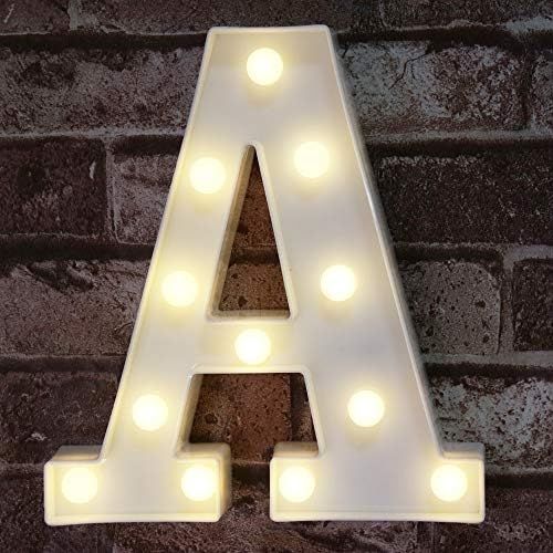 LED Marquee Letter Lights Sign, Light Up Alphabet Letter for Home Party Wedding Decoration A | Amazon (US)