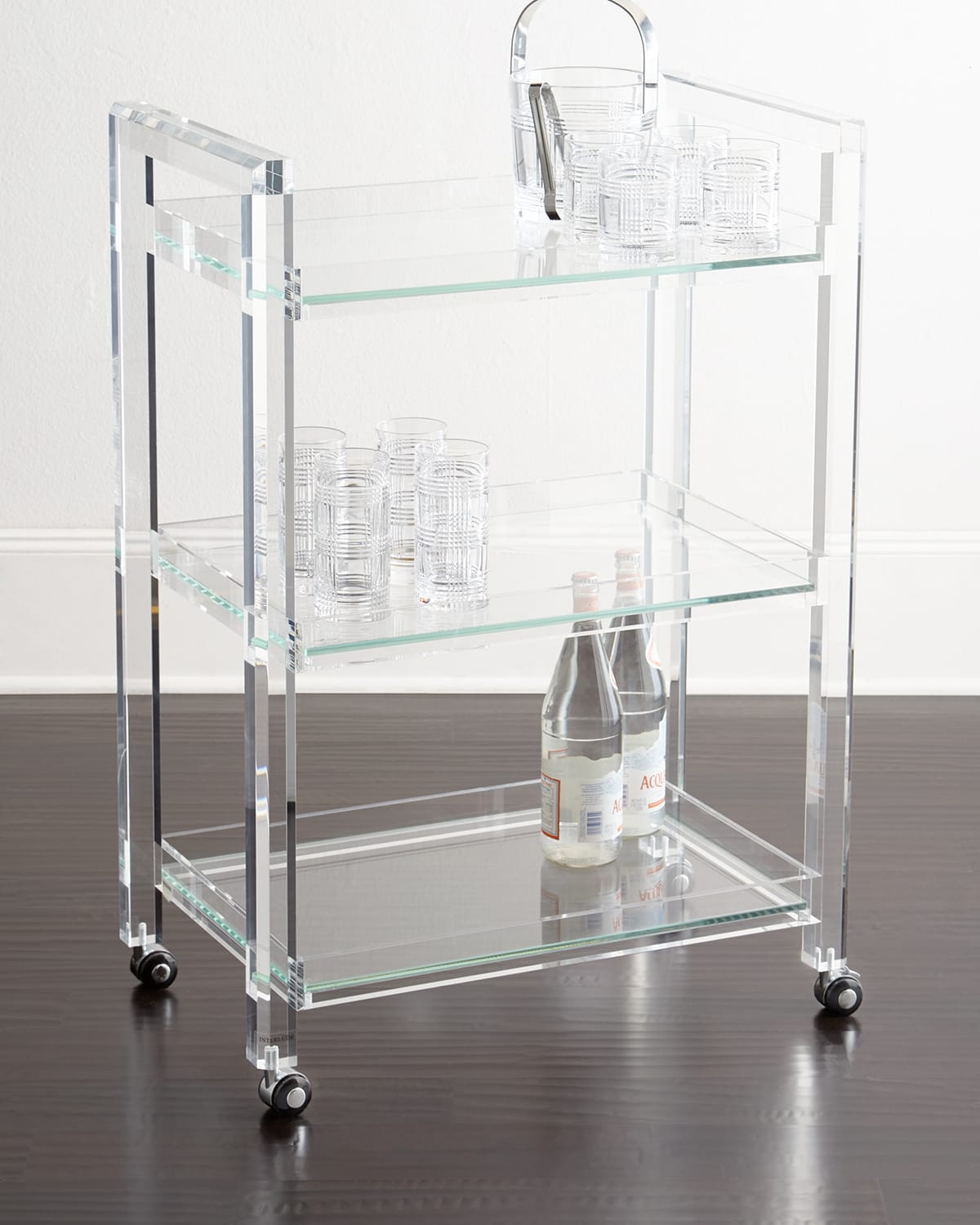 Ava Acrylic Bar Cart | Horchow
