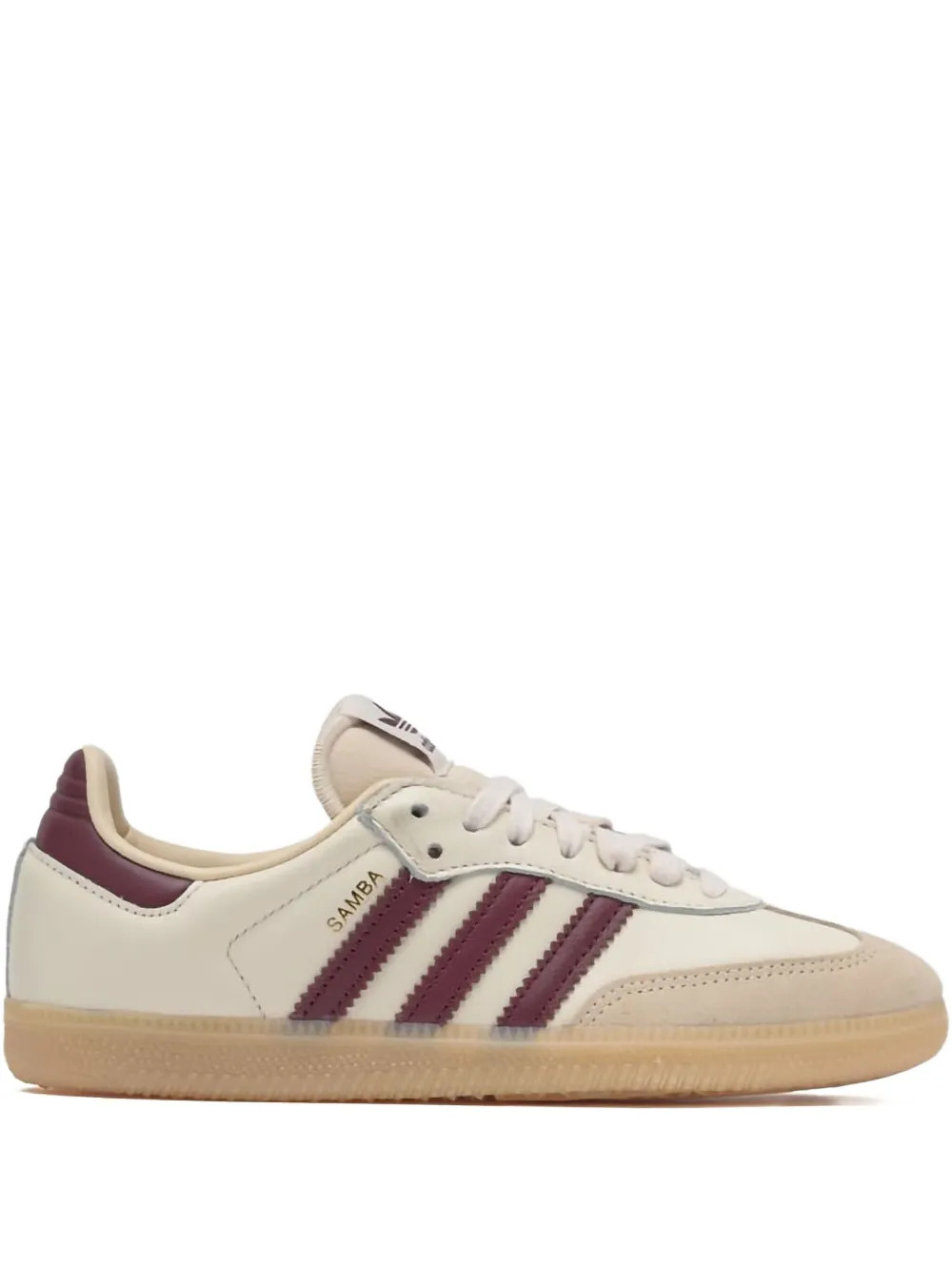 Adidas Samba OG "Wonder White/Shadow Red/Gum" Sneakers | Neutrals | FARFETCH | Farfetch Global