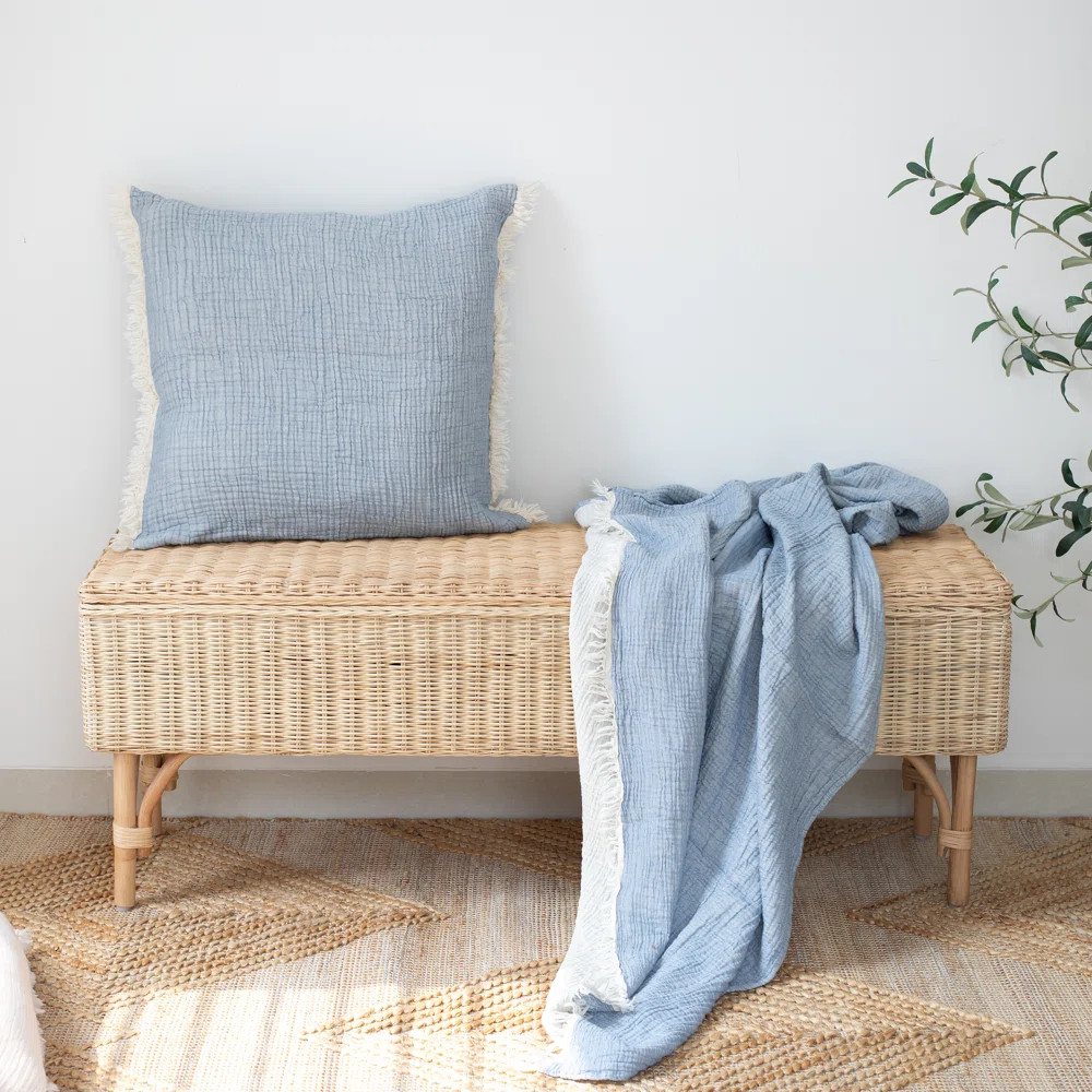 Zeyda Soft 100% Turkish Cotton Throw Blanket with Fringe | Wayfair North America