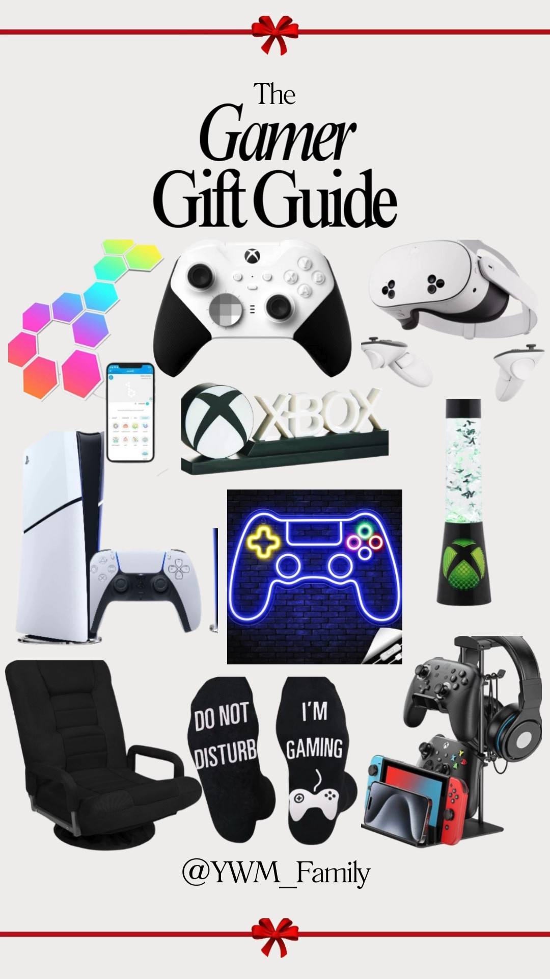 🎮 Gifts for Gamers 🕹️

Funny Gaming Socks – Comfy socks with a hilarious gaming twist. #GamerHumor #CozyAndFun

Meta Quest 3S Headset – Immerse in VR worlds, now with Batman: Arkham Shadow! #VRGaming #NextLevelPlay

Xbox Glitter Flow Lamp – Add some sparkle to any gaming space. #GamingDecor #VibeCheck

Xbox Icons Light – Iconic Xbox-themed lighting with dynamic modes. 

#GamingGlow #XboxFans

Game Controller Neon Sign – Brighten up your gamer room with this cool neon sign. #RoomAesthetic #GamerStyle

Microsoft Elite Series 2 Controller – Precision gaming with a customizable wireless controller. #EliteGaming #ProGear

PlayStation 5 Slim Console – Sleek design for next-gen gaming performance. #PlayStationVibes #GameOn

Swivel Gaming Chair – Comfortable, 360-degree swivel chair for hours of play. #GamerComfort #LevelUpSeating

Govee Glide Hexa Light Panels – RGBIC LED lights to customize your gaming wall. #SmartLights #RGBSetup

KDD Headphone Stand – Keep headphones organized and within reach. #GamerEssentials #DeskSetup

Level up your gifting game! Which one’s going on your wishlist? 🎁✨
