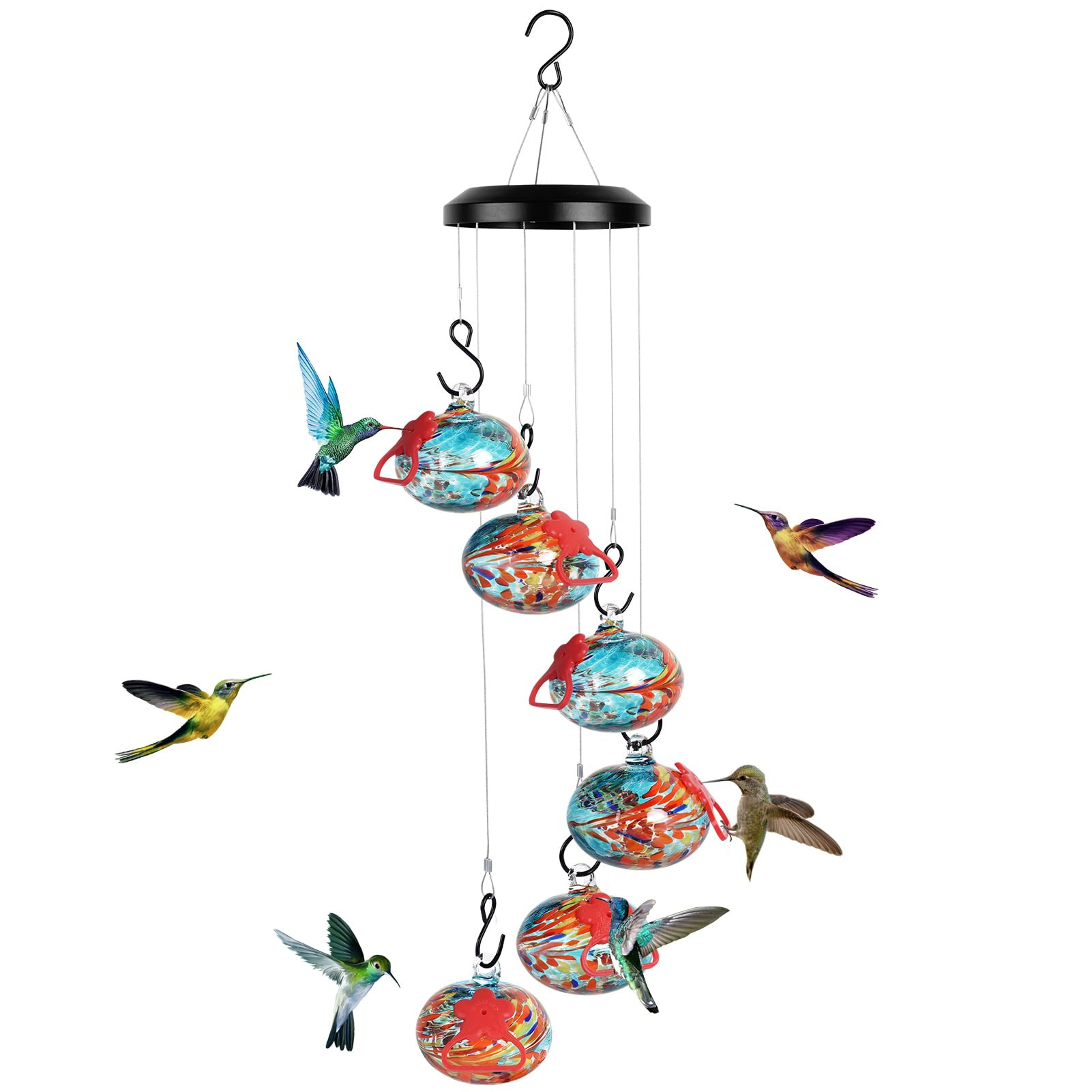 Charming Wind Chimes Hummingbird feeders for Outdoors Hanging ant and bee Proof,Never Leak,Perfec... | Amazon (US)