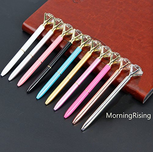 MorningRising 10PCS Crystal Diamond Pen Bling Bling Metal Ballpoint Pen for School Office 10 Differe | Amazon (US)