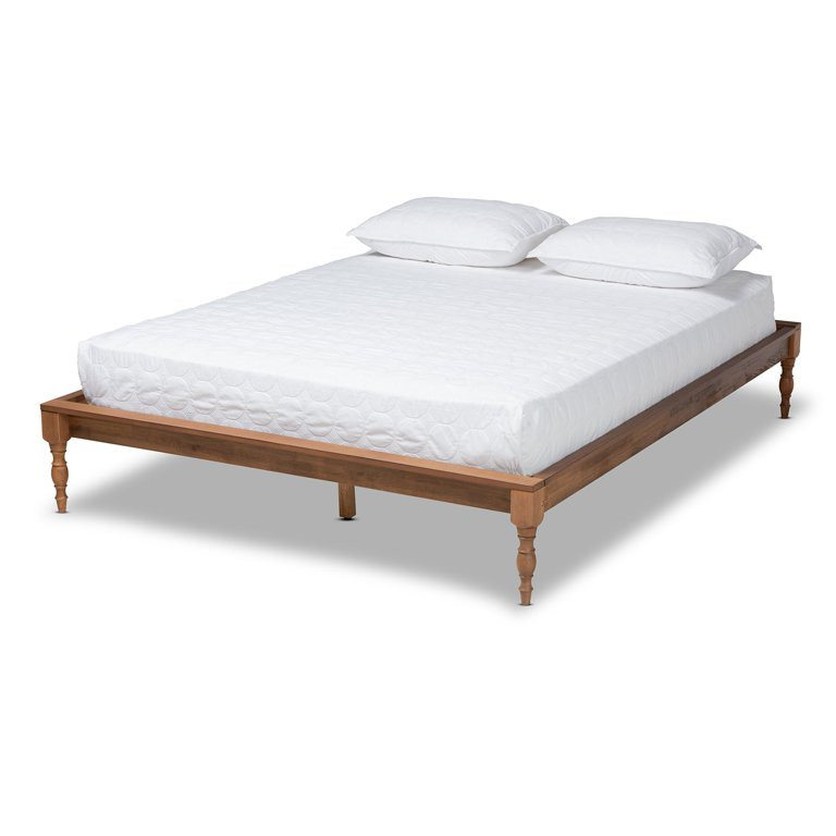 Baxton Studio Romy Vintage Platform Wood Bed Frame | Walmart (US)