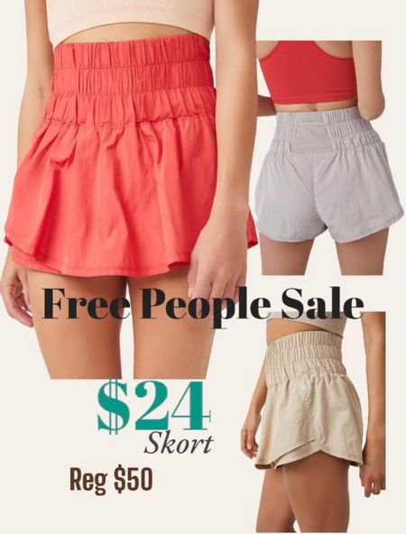 I found this awesome limited time deal on Free People! Free people running skort only $24. Pink color $20. Reg $50. Reviews say size up  

#LTKFitness #LTKunder50 #LTKsalealert