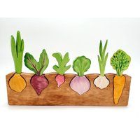 Root Vegetable Puzzle - Montessori & Waldorf Inspired Education Toy 6 Veggies | Etsy (US)