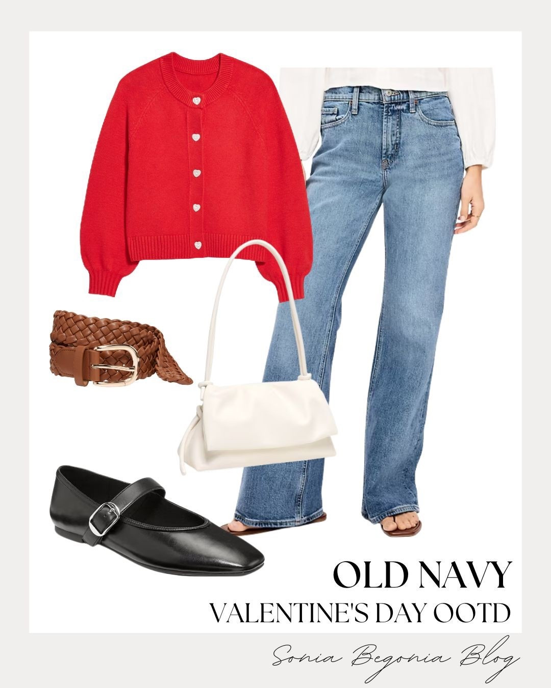 OUTFIT OF THE DAY: Bold Red & Sweet Heart Details! ❤️

Embrace the romantic aesthetic with this perfectly balanced everyday look from Old Navy, all under $50!

I am obsessed with the statement piece: a vibrant red knit cardigan featuring adorable white heart-shaped buttons. Balance the bold knit with a pair of classic, relaxed-fit light wash denim jeans for an effortless vibe. Finish the look with sleek, modern accessories: a soft white gathered shoulder bag, chic black leather Mary Jane flats, and a chunky brown woven belt for a touch of polished texture!

#OOTD
#OldNavyStyle
#ValentineOutfit
#HeartCardigan
#RedCardigan
#LightWashDenim
#MaryJanes
#ShoulderBag
#FeminineStyle
#EverydayChic
#LTKUnder50
#DateNightOutfit
#RomanticStyle
#StylingInspo
#OldNavyFinds


#LTKSeasonal #LTKootd #LTKValentine