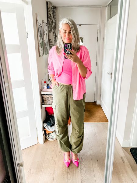 Outfits of the week 

Wearing a pink crop top, a pink button down shirt and kaki green parachute trousers. Pair the trousers with a heel to make the look more feminine. 

See product reviews for sizing details and fit information. 



#LTKcurves #LTKeurope #LTKstyletip
