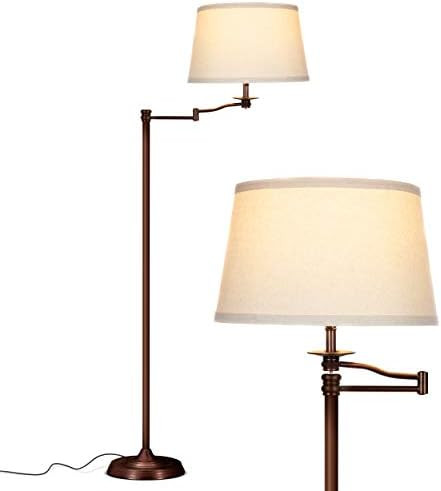 Brightech Caden LED Floor lamp, Great Living Room Décor, Tall Lamp with Swing Arm, Classic Lamp ... | Amazon (US)