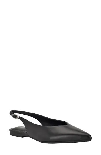 Calvin Klein Galiana Slingback Pointed Toe Flat in Black at Nordstrom Rack, Size 5.5 | Nordstrom Rack
