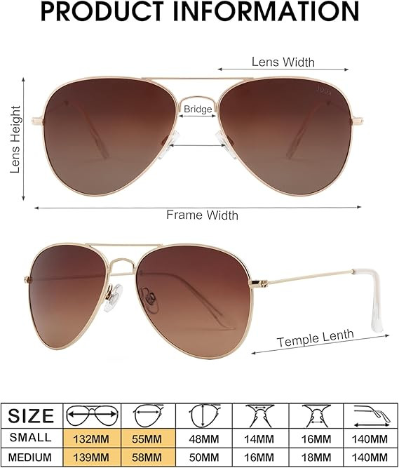 JOOX Polarized Aviator Sunglasses for Women Men, UV400 Protection Lens and Lightweight Metal Pilo... | Amazon (US)
