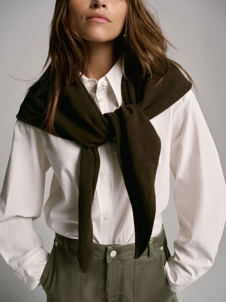 Mint Velvet Green Wrap Triangle Knit Scarf | Next EU