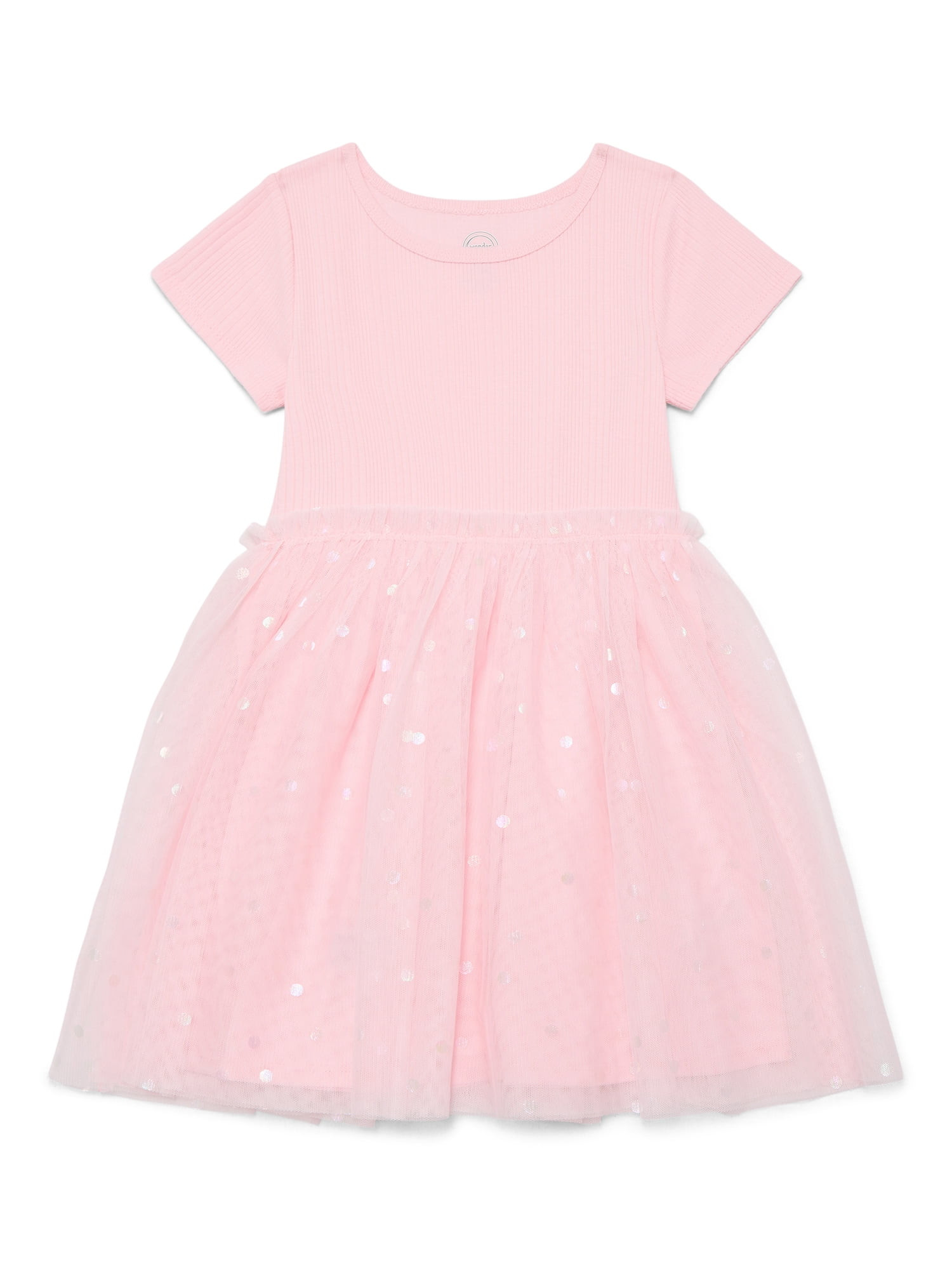 Wonder Nation Girls Tutu Dress with Short Sleeves, Sizes 4-18 & Plus | Walmart (US)