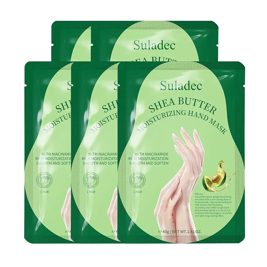 Moisturizing Hand Mask with Shea Butter and Goat Milk, Hydrating Hand Masks for Dry Cracked Hands... | Amazon (US)