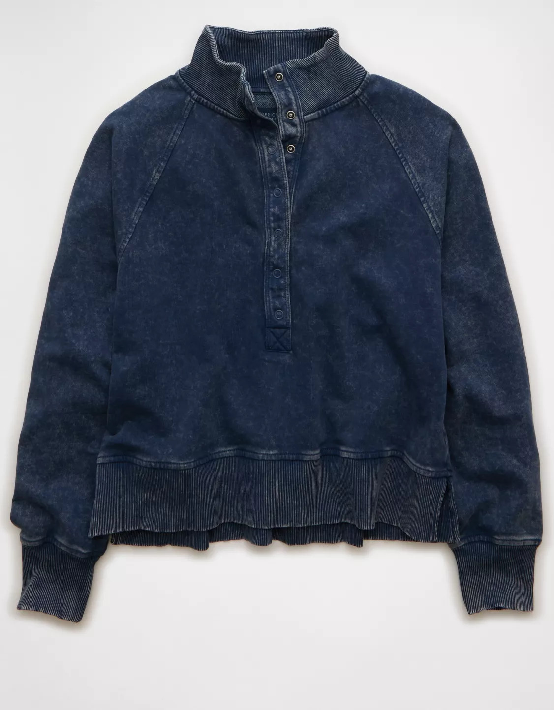 AE Big Hug Fleece Henley Sweatshirt | American Eagle Outfitters (US & CA)