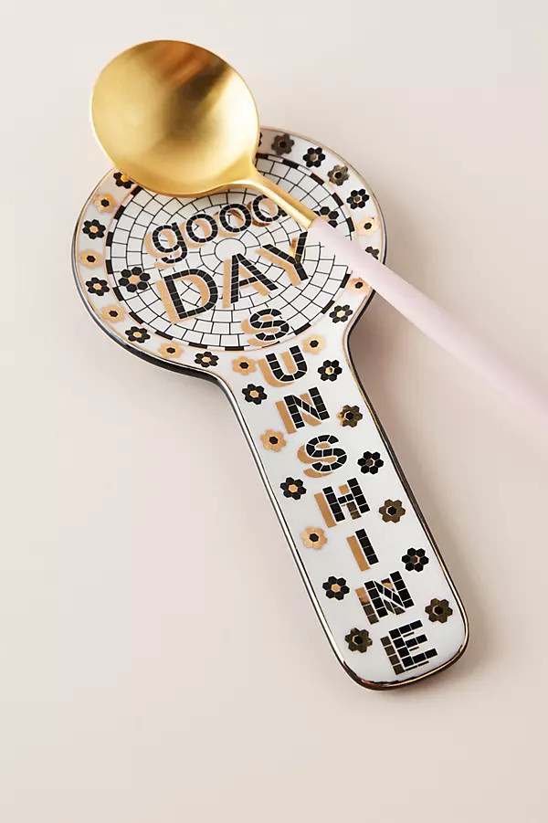 The Bistro Tile Stoneware Spoon Rest | Anthropologie (US)